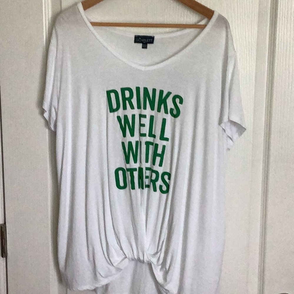 Woman’s phrase t-shirt. Great for St. Patrick’s Day. Worn once